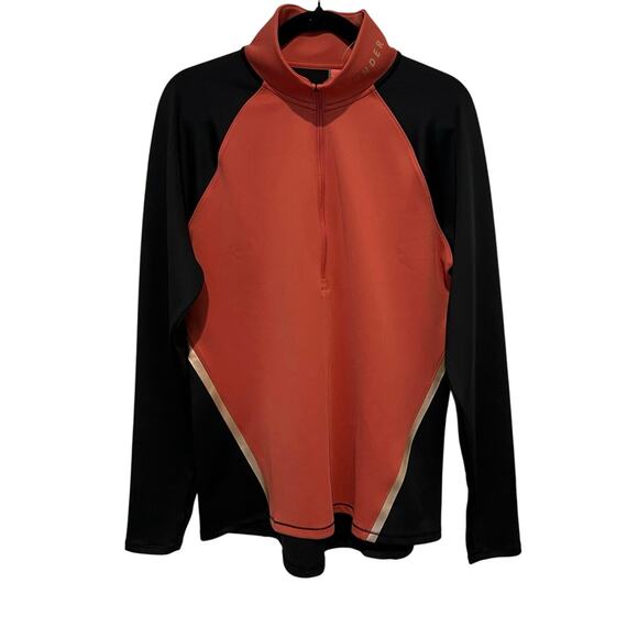 Under Armour Fitted Coldgear 1/4 Zip Pullover Jacket Size XL Rose Fitness Run - Picture 1 of 12